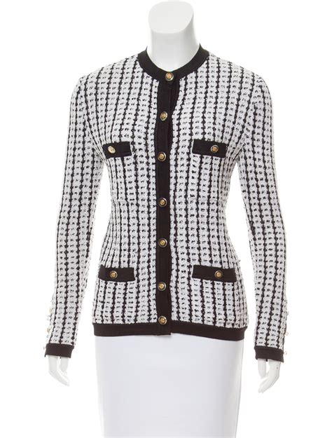 chanel two tone cardigan|Chanel cardigan pullover.